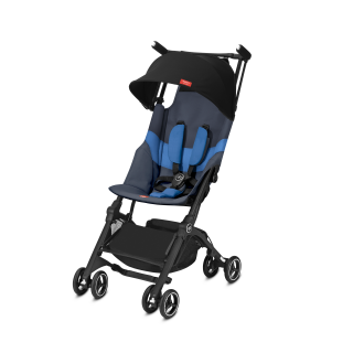  gb Pockit+ All City, Ultra Compact Lightweight Travel Stroller  with Front Wheel Suspension, Full Canopy, and Reclining Seat in Night Blue  : Baby